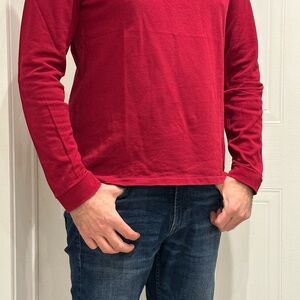 Lacoste Men's Red Long Sleeve Shirt